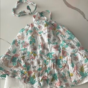 Joie White and Pink Casual Dress Flowy Floral Design